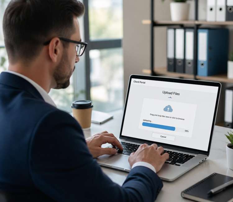 Upload file to client portal